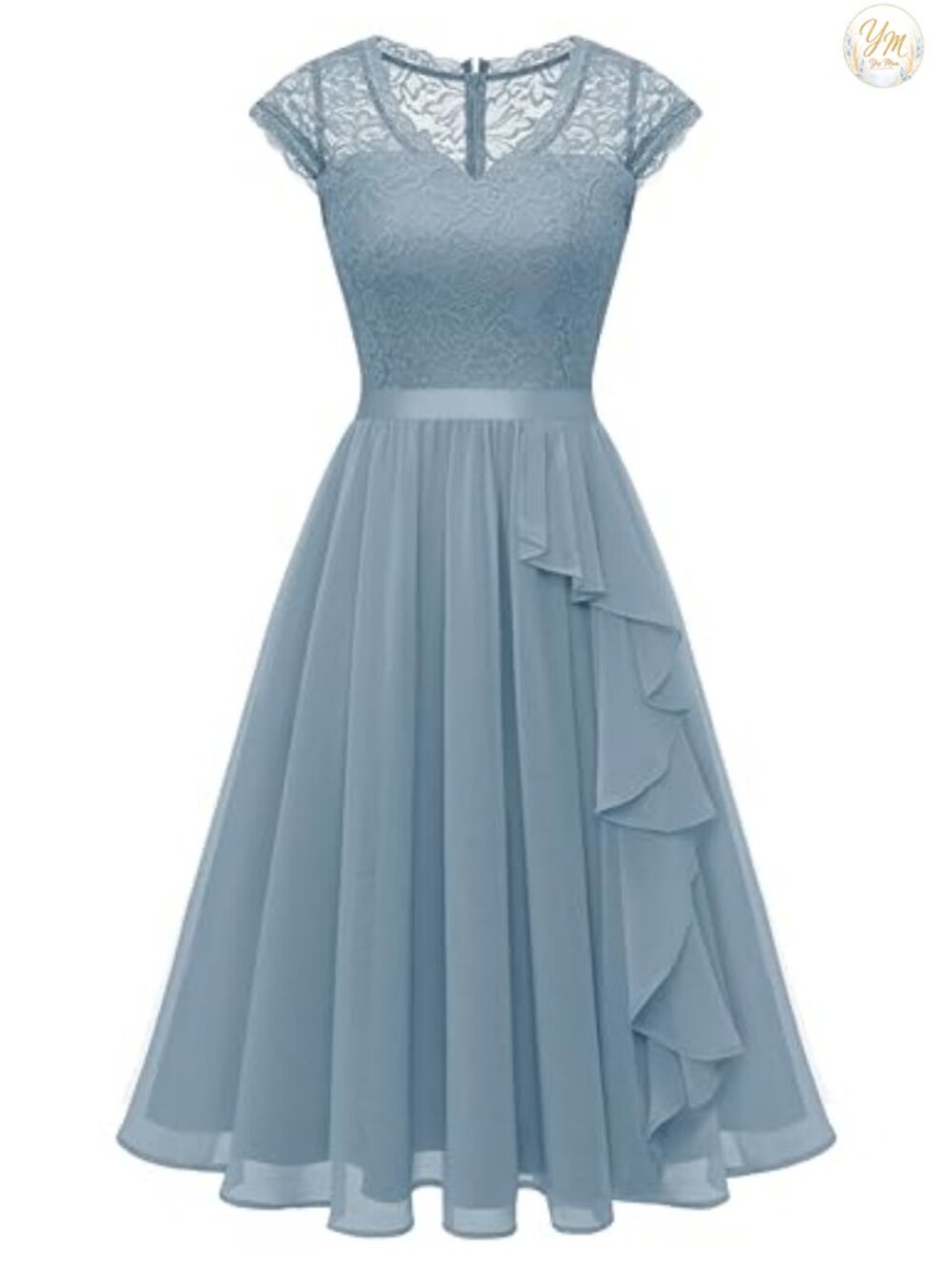 Women's Ruffle A-Line Cocktail Dress Halter Prom Homecoming Semi Formal